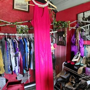 Elegant Pink Evening Gown